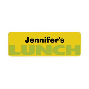Lunch Bag ID personalized sticker