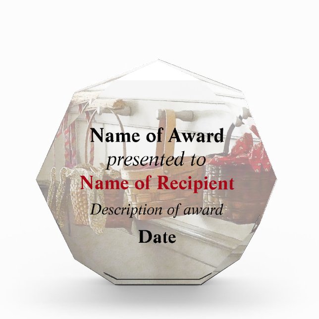 Lunch Baskets Acrylic Award (Front)