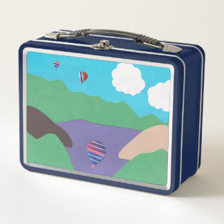 Lunch Box with Lake and Mountain Design