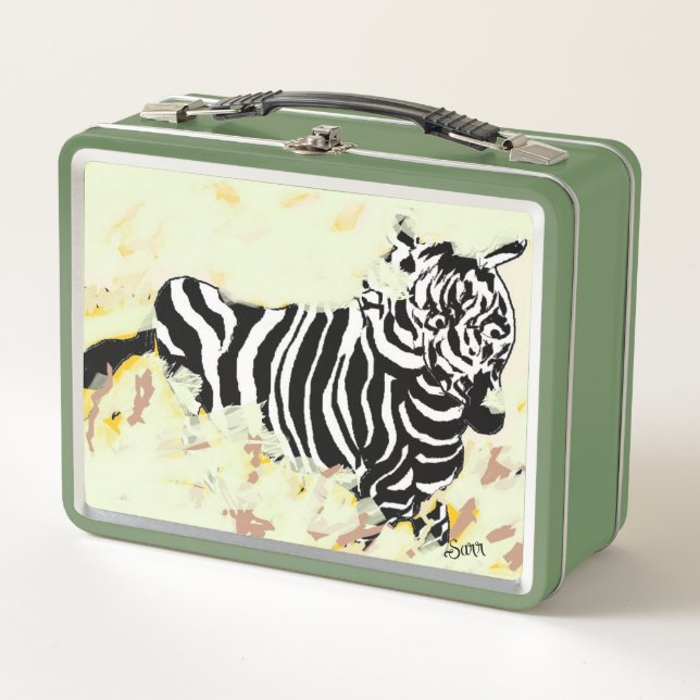 Lunch Box : Zebra , on The Run  (Front)