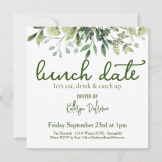 Lunch Date Personalized Invitation