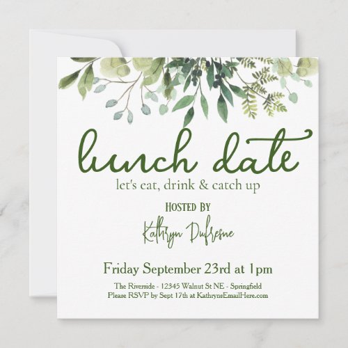 Lunch Date Personalized Invitation