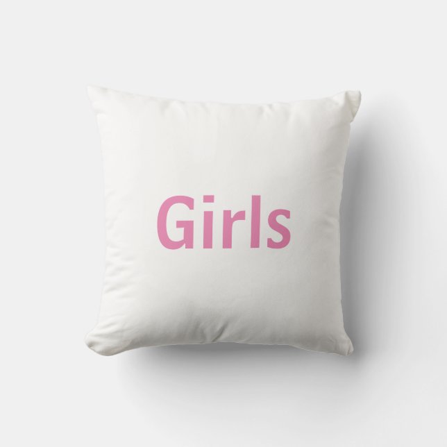Lunch Girls Throw Pillow (Front)