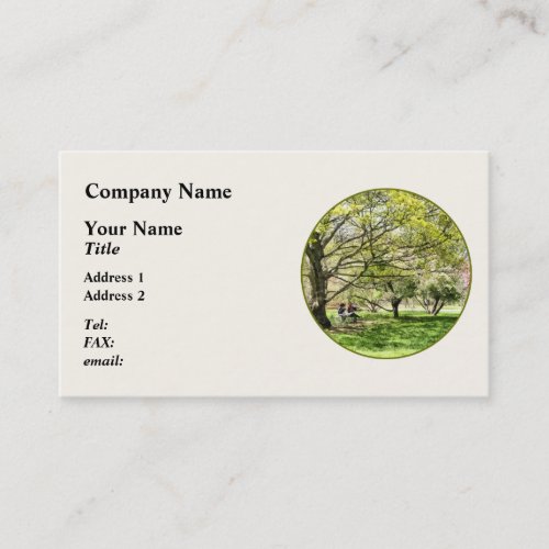 Lunch in the Park in Spring Business Card