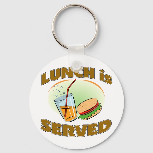 Lunch Is Served Keychain (Front)