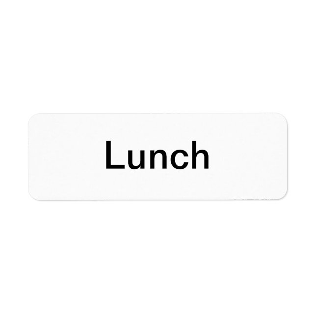 Lunch Labels (Front)