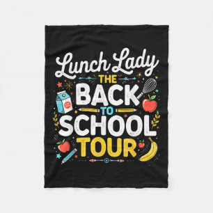 Lunch Lady Back To School 2025 Tour Food Humor Caf Fleece Blanket