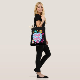 Lunch Lady Back to School Checkered First Day Tote Bag