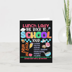 Lunch Lady Back To School Tour Cafeteria Crew  Card