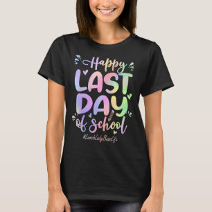 Lunch Lady Boss Happy Last Day Of School Tie Dye T-Shirt