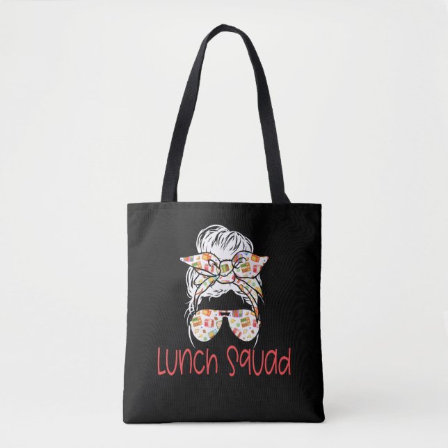 Lunch Lady Cafeteria Worker Back to School Gift Tote Bag (Front)