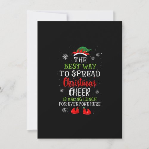 Lunch Lady Christmas Cheer Christmas Xmas Invitation