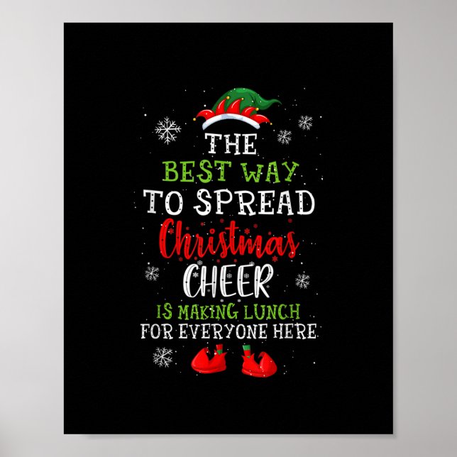 Lunch Lady Christmas Cheer Christmas Xmas Poster (Front)