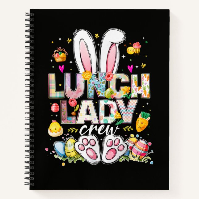 Lunch Lady Crew Funny Bunny Notebook (Front)