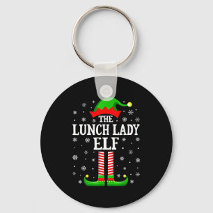 Lunch Lady Elf Funny Christmas Family Matching  Keychain