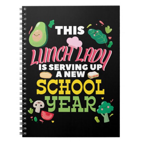 Lunch Lady Funny Back To School Cafeteria Worker Notebook