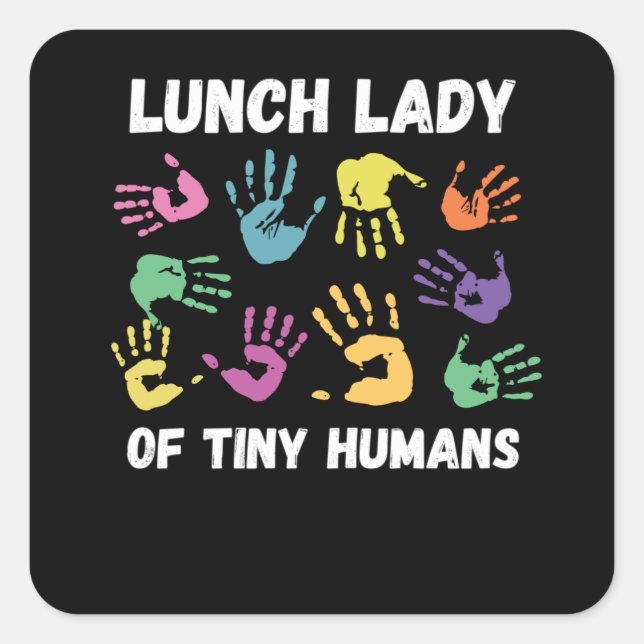 Lunch Lady Gift School Cafeteria Square Sticker (Front)