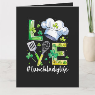  Lunch Lady Life Happy St Patricks Day Thank You Card