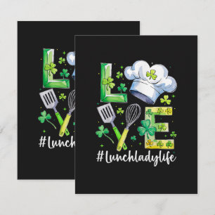 Lunch Lady Life Happy St Patricks Day Thank You Card