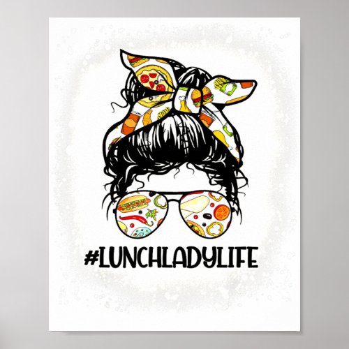 Lunch Lady Messy Hair Woman Poster