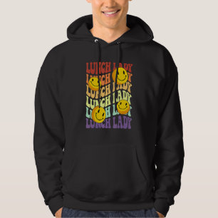 lunch lady retro smile face back to school Cafeter Hoodie