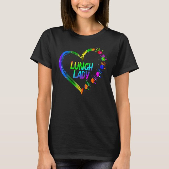 Lunch Lady School Cafeteria Life Funny Cute Valent T-Shirt (Front)