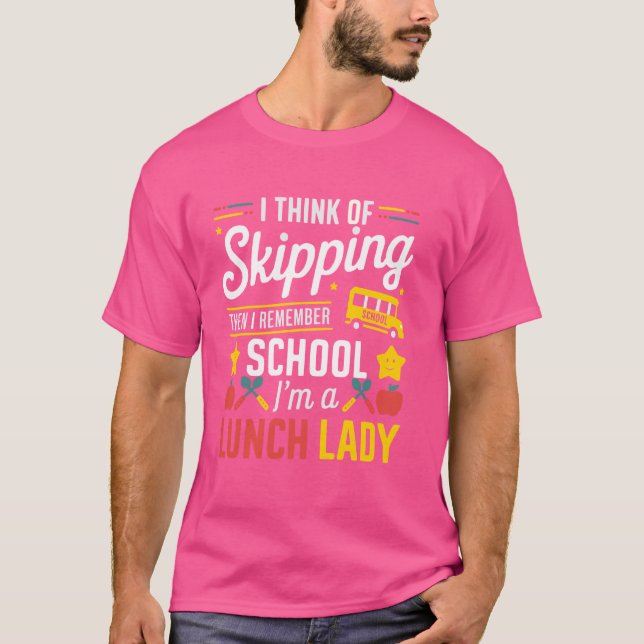 Lunch Lady School Cafeteria Worker Dinner Lady Lun T-Shirt (Front)