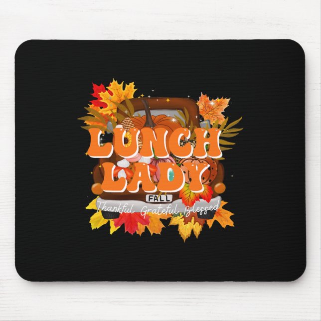 Lunch Lady School Cafeteria Worker Truck Team Matc Mouse Pad (Front)