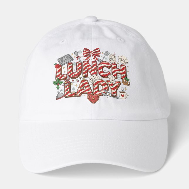 Lunch Lady School Staff Christmas Hat (Front)