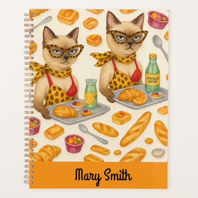 Lunch Lady serving food in school  Planner (Front)