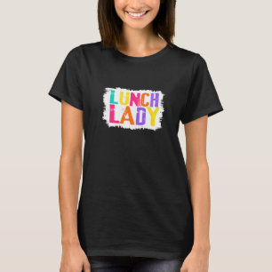 Lunch Lady Squad Colorful Paint Brush T-Shirt