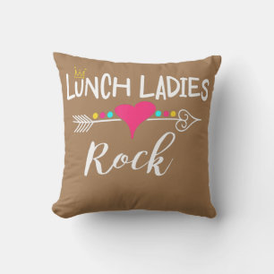 Lunch Lady Squad Teacher Appreciation Lunch Throw Pillow