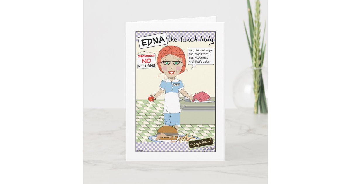 Lunch Lady Thank You Card Zazzle