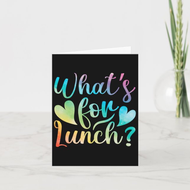 Lunch Lady What's For Lunch School Cafeteria Crew  Card (Front)