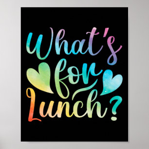 Lunch Lady What's For Lunch School Cafeteria Crew Poster