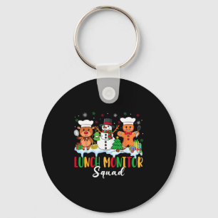 Lunch Monitor Squad Reindeer Snowman Gingerbread C Keychain