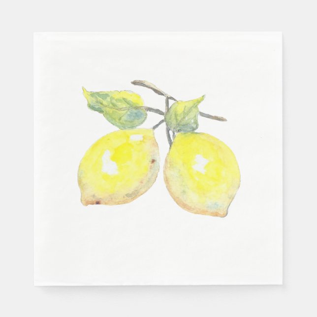 Lunch Napkins with Lemon Design (Front)