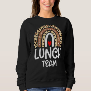 Lunch Team Group Leopard Matching School Spirit Da Sweatshirt