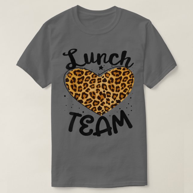 Lunch Team Group Leopard Matching School Spirit Da T-Shirt (Design Front)