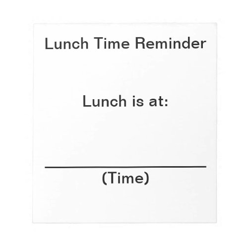 Lunch Time Reminder Notes for People with Alzheime