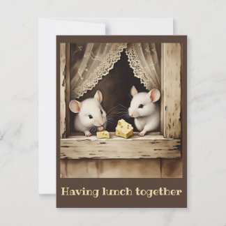" LUNCH TOGETHER " POSTCARD