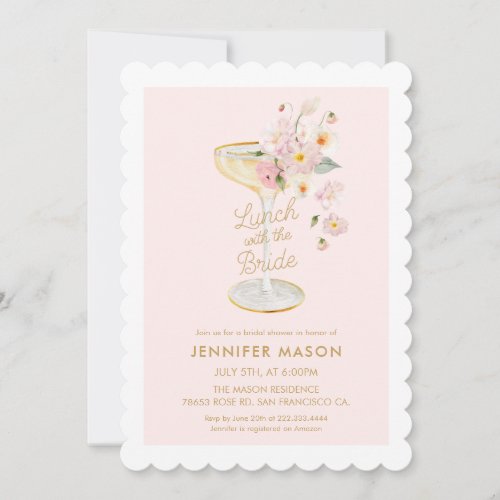 Lunch with the Bride Garden Bridal Shower Invitation