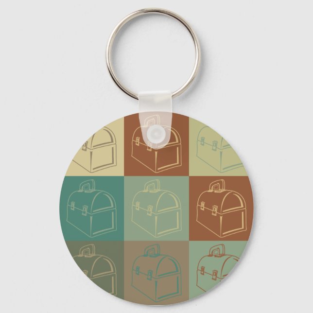 Lunchbox Pop Art Keychain (Front)