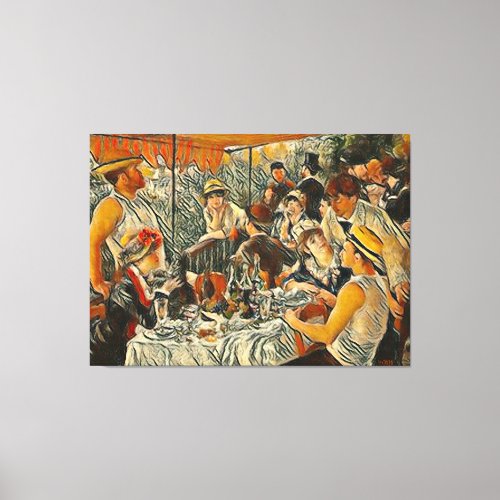 Luncheon at Fayzes Restaurant Oil Print by RONIN