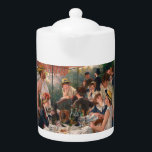 Luncheon Boating Party - Renoir Painting Teapot<br><div class="desc">Impressionist Painting by Renoir - Classic Masterpieces - Pierre-Auguste Renoir's Impressionist Painting Series - Luncheon of the Boating Party,  1880–1881</div>