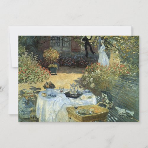 Luncheon by Claude Monet, Vintage Impressionism Custom Invites