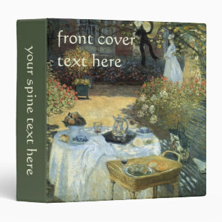 Luncheon by Claude Monet, Vintage Impressionism 3 Ring Binder
