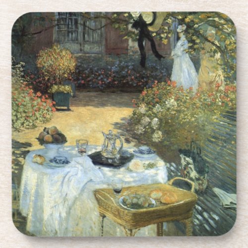 Luncheon by Claude Monet Vintage Impressionism Beverage Coaster