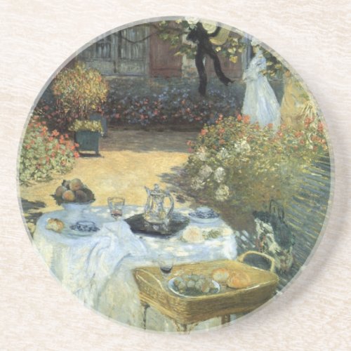 Luncheon by Claude Monet Vintage Impressionism Drink Coaster