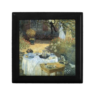 Luncheon by Claude Monet, Vintage Impressionism Keepsake Boxes